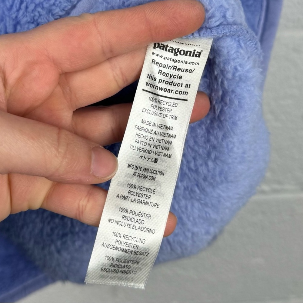 🩵 Patagonia Los Gatos 1/4 Zip Cozy Periwinkle Blue Fleece Pullover 🩵 - Picture 8 of 13